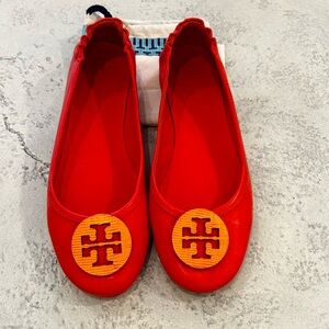 Tory Burch Minnie Travel Ballet Flat Orange